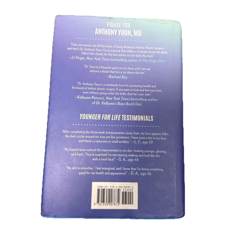 New Younger For Life By Anthony Youn MD Hardcover Holistic Health Longevity - Picture 2 of 9